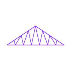 Buildings Trusses Fink Triple Vinyl Svg File, Free Vectors File